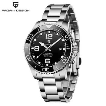 Дизайн на PAGANI Най-добрата марка на луксозни Сапфир от неръждаема стомана 200 м Водоустойчив мъжки автоматично механични ръчни часовници Reloj Hombre