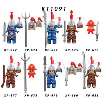 Един Средновековен Рицар модели Фигурки аксесоари градивните елементи на играчки за деца от Серия-159 XP672 KT1091 XP673 XP674