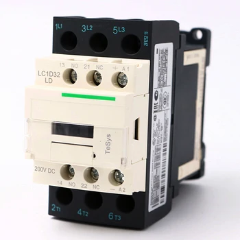 Електрически магнитен Контактор за постоянен ток LC1D32LD 3P 3NO LC1-D32LD 32A макара dc 200 В