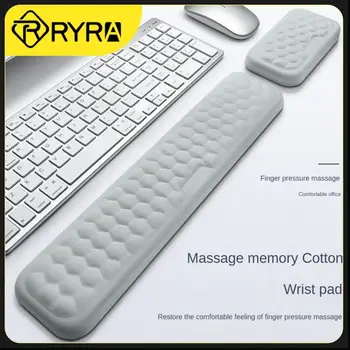 Защита на китките от пяна RYRA с ефект на паметта, подложка за мишка, подложка за компютърна клавиатура, уменьшающий натоварването на китката силиконов калъф за мишка с ефект на паметта