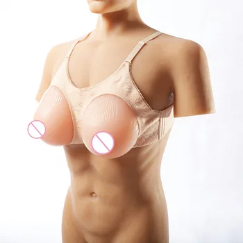 Изкуствена мека силиконова носи етикет за услугата гърдите с бюстгальтером, бельо, женски усилвател на гърдите, формата на гърдите на пациента-травестит, 500 г / 600 г