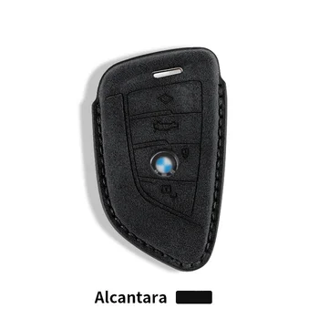 Калъф за автомобилни ключове от Алькантары BMW X1 X3 X5 X6 X7 F20 F15 F16 F48 G20 G30 G01 G02 G05 G11 G32 1 3 7 Серия Аксесоари под формата на Миди