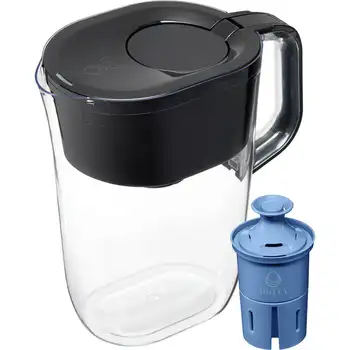 Кана с филтър за вода за 10 чаши с 1 Филтър, Тахо, Черно пречистване на вода за пиене на водород вода, Полифтороалкиловый генератор