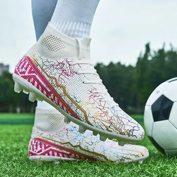 Качествена нескользящая футболни обувки за футзала, търговия на едро, футболни обувки Messi, обувки Sociaty Chuteira Campo, спортни обувки, дамски TF/AG