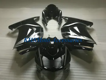 Комплект мотоциклетни обтекателей за KAWASAKI Ninja ZX250R 08-12 ZX 250R EX250 2008 2009 2010 2011 2012 инжекцион сребристо-черен