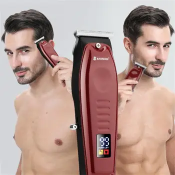 Машина за подстригване на коса с цифров дисплей, малък и лек, точно изрязване, модерен машинка за стайлинг на косата, с наклон на тялото, електрическа тласкач за мъже