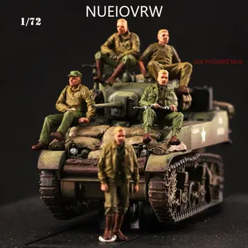 Мащабът 1/72 ръчно изработени Втората световна война армията на САЩ танк войници Модел Оцветени дисплей Фигурка Модел на колекция подарък