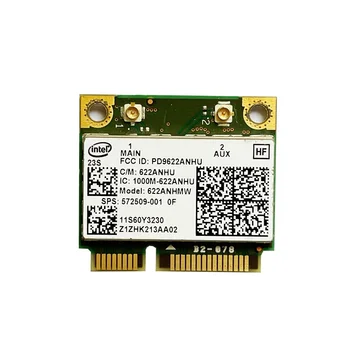 НОВА Безжична Мрежова карта Intel 622AN 6200AN 622ANHMW 2,4 G/5 Ghz И 300 Mbps на Half Mini Pci-e За HP SPS: 572509-001