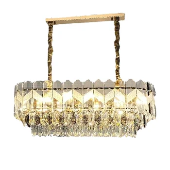 Нова тенденция лампа, кристален полилей в бар, луксозна окачена лампа Блясък, уреди за декорация на дома