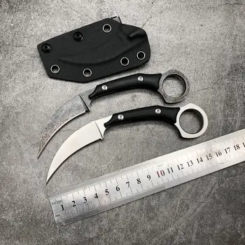 Ножове с нокът Бастинелли, прав нож с ножнами Kydex, ловни съоръжения за къмпинг, тактическо облекло, защита, борба с джобни ножчета EDC