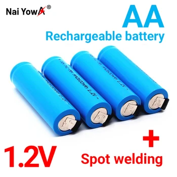 Оригинална акумулаторна батерия тип АА 1.2 2600 mah AA NiMH с припой за играчки с електрическа самобръсначка и четка за зъби 