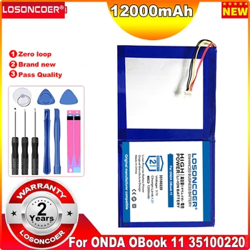 Оригинална акумулаторна батерия за таблет LOSONCOER 12000 mah за ONDA oBook 11 Батерия oBook 11 Pro/11 Plus OBook11