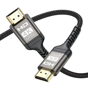 Позлатен HDMI високоскоростен 3D кабел 4K 60Hz Hdtv от мъжете на мъжа, 1 m, 2 M, 3 M кабел Ultra Hd 2.0 HDMI