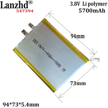 Полимерно-литиева батерия 3,8 подходящ за лаптоп източник за бързо зареждане медицинско оборудване 547394