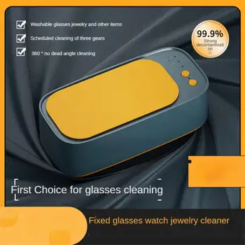 Преносима ултразвукова машина за почистване малошумное устройство за почистване на очила Машина за почистване на бижута Пералня 15 W Малка изискана голяма