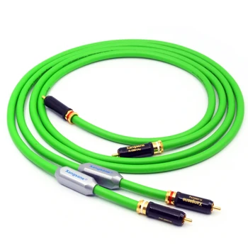 Проверени RCA кабел с фольгированной оплеткой hifi OCC, аудио кабел от посребрена Мед, кабел RCA, аудиофильский аудио кабел RCA-RCA