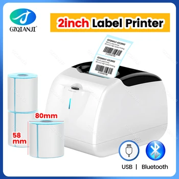 Самоклеящийся Принтер за Етикети Labeller Maker Machine Стикер 20 мм-58 мм Bluetooth Термопринтер за Проверки Мини Настолен Impresora