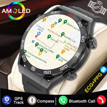 Смарт Часовници за Мъже 1.5-инчов изцяло Сензорен Екран С Резолюция HD GPS Проследяване на Гласово Повикване NFC Часовници с Компас IP68 ЕКГ Smartwatch За Huawei