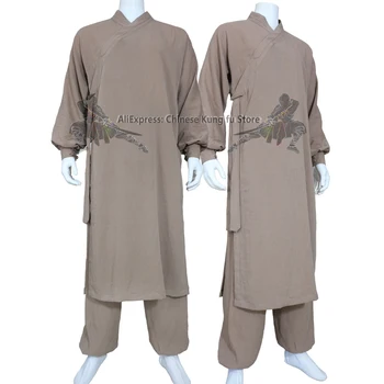Традиционен китайски костюм кунг-фу, robe монах Houdan Шаолин, униформи за бойните изкуства, тай-чи, по поръчка, се нуждаят от вашите измервания