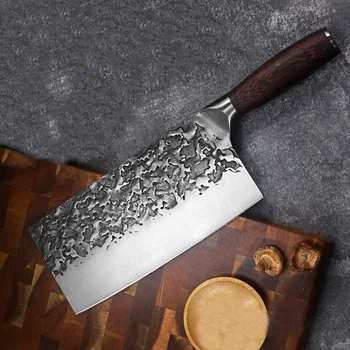 Традиционен кухненски нож на главния готвач от неръждаема стомана, професионален китайски нож за нарязване на месо, риба, зеленчуци, ножове за рязане на месо