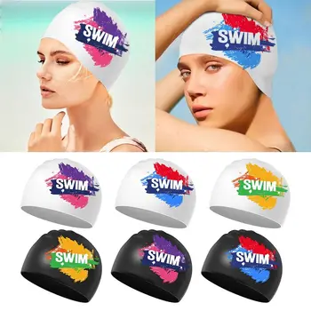 Универсална шапка за плуване с безплатен глава за възрастни и деца на открито, шапка за басейна, шапка за плуване, за шапчица за гмуркане