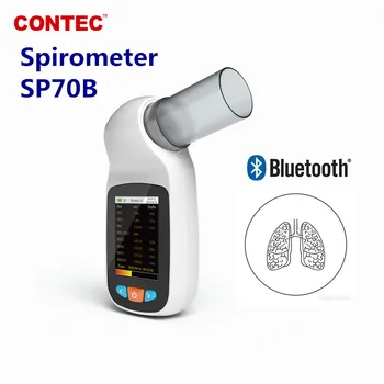 Цифров спирометр CONTEC SP70B за диагностика на дишането в белите дробове, виталограф, спирометрия + софтуер
