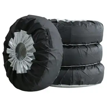 Чанта за автомобилните гуми от плат Оксфорд 210D, чанта-тоут за гуми с покет покритие, покритие за защита на автомобилни гуми за леки товарни автомобили