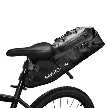 Чанта за колоездене седла от плат Оксфорд NEWBOLER, подвижна водоустойчива чанта за съхранение на велосипеди по улицата, чанта за инструменти, жълта 10л