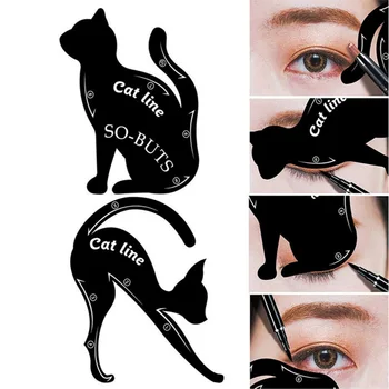 Шаблони за грим котешки очи, помощен инструмент за очна линия на очите за модел на Котка Line