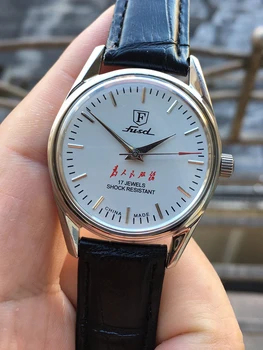 Шанхайские часовници, мъжки реколта механични ръчни часовници Fusd 8120 с ръчно от 36 мм, старинни часовници в ретро стил, часовници с класически дизайн