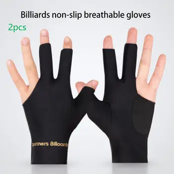 2 бр. ръкавици за снукър и билярд, ръкавици с бродерия, ръкавица на лявата си ръка, гладки ръкавици Biliardo Guanti, аксесоари, ръкавици без пръсти