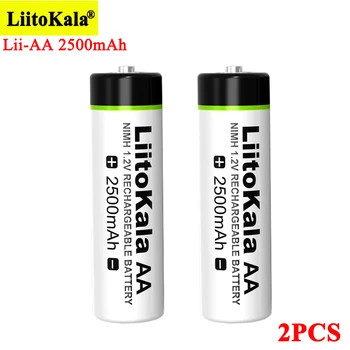 2 ЕЛЕМЕНТА Liitokala 1.2 AA 2500 mah Ni-MH акумулаторна батерия AA за температура пистолет дистанционно управление мишка играчка камера батерия