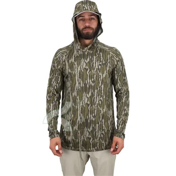 AFTCO, риболовна риза с качулка, камуфляжная облекло за притворщиков, лятна градинска солнцезащитная облекла за риболов, UPF50 + потници, дишащи