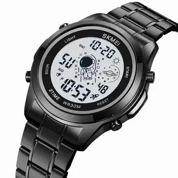 SKMEI 2019 Висококачествени спортни часовници 3ATM Маркови мъжки цифрови водоустойчив ежедневни часовници на Едро Хроно Часовник от неръждаема стомана