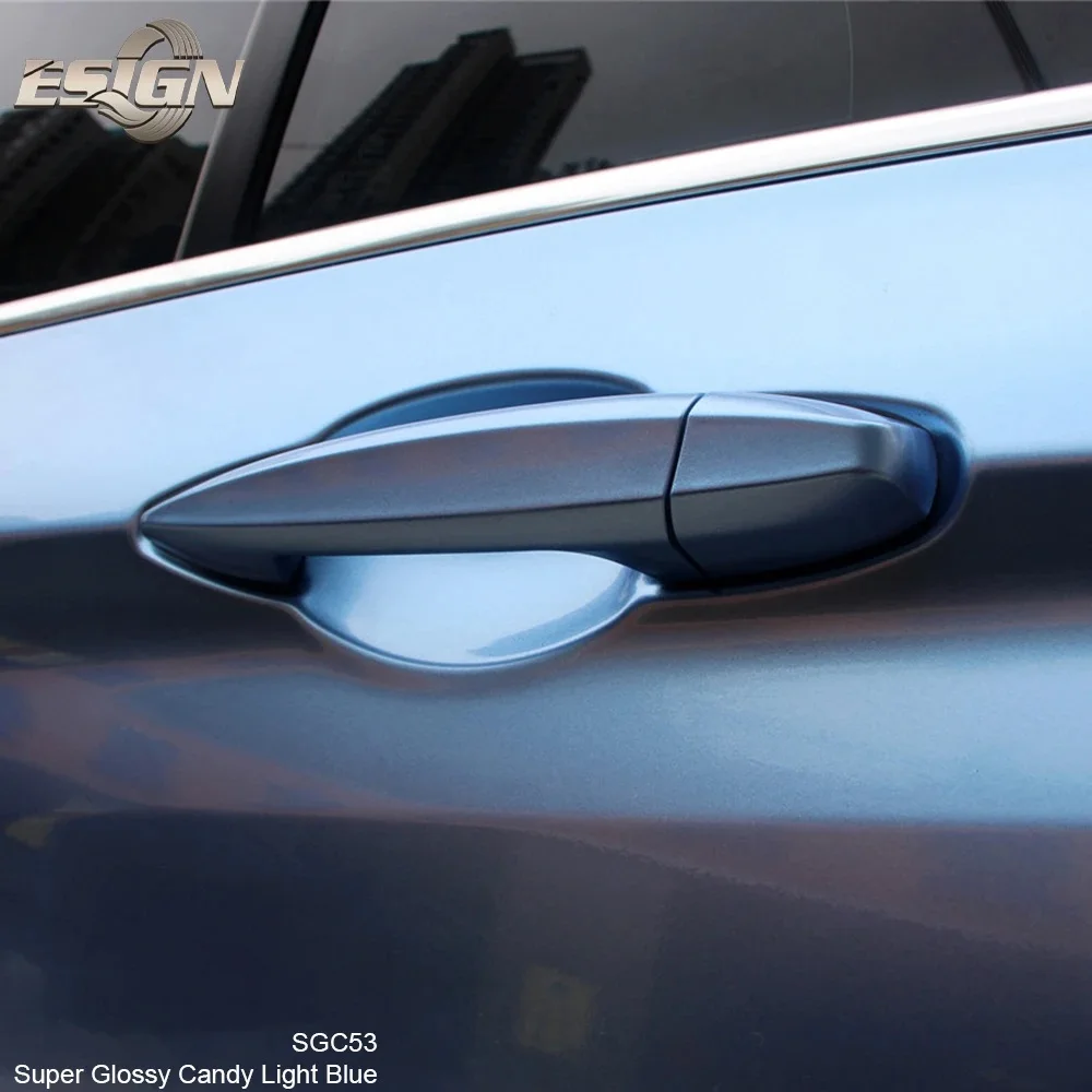 SGC53 Супер лъскава карамельная светло синята автомобили винил фолио, стикери от фолио, стикер на автомобилна капака на поръчка без въздушни мехурчета