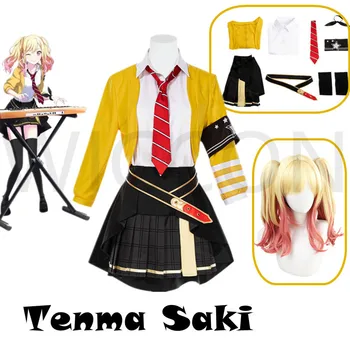 Проект Sekai Цветни живописна подвиг Тенма Саки, сладък екипировки за момичета, аниме, костюми за cosplay, ролева форма